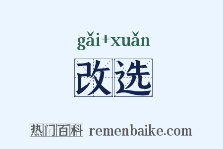 改选是什么意思的图片